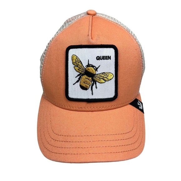 Goorin Bros Other - Goorin Bros Animal The Farm Queen Bee Coral Baseball Cap Trucker Hat Women Sz OS